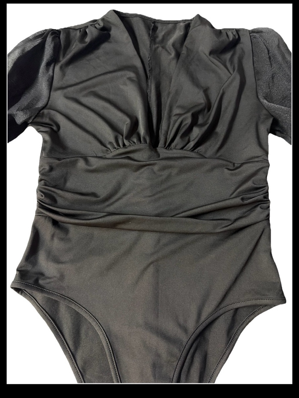 LYANER Women’s bodysuit Black Long-Sleeve One-Piece - Picture 3 of 14